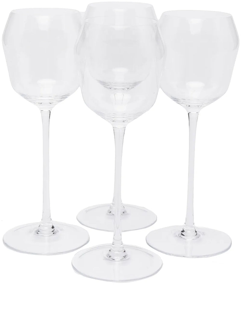 Transparent red wine glass(set of 4), front view