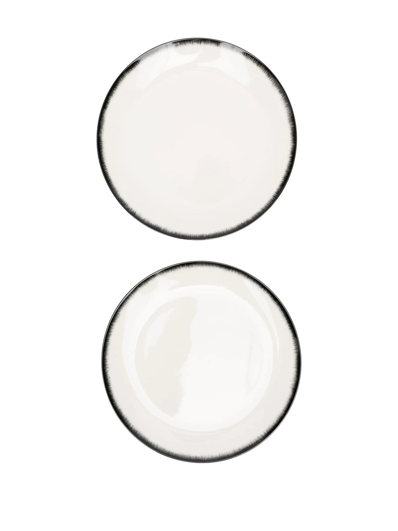 White plates(set of 2), top view