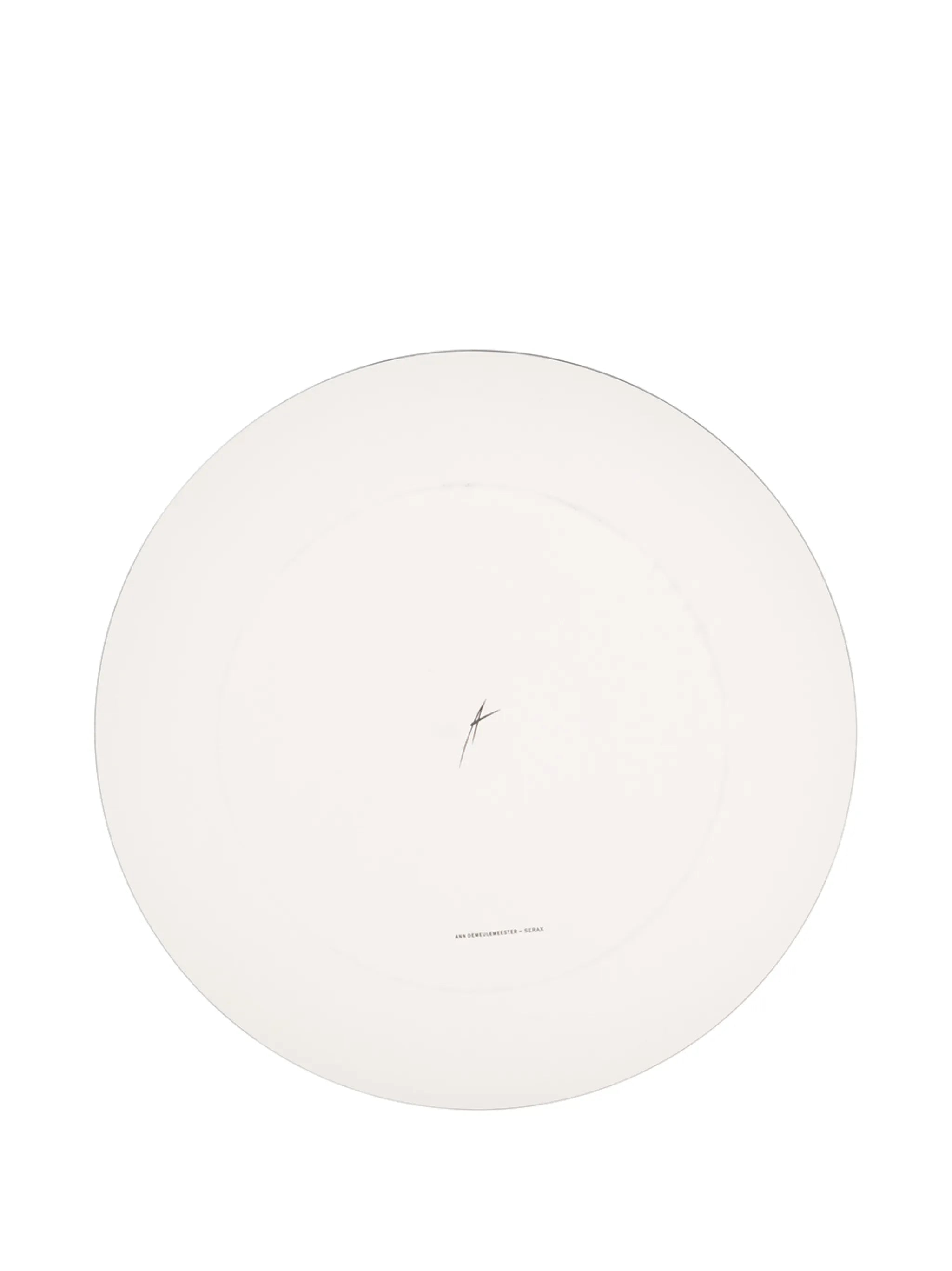 White plate, back view