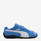 Blue sneaker, side view