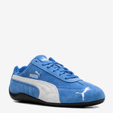 Blue sneaker, side view
