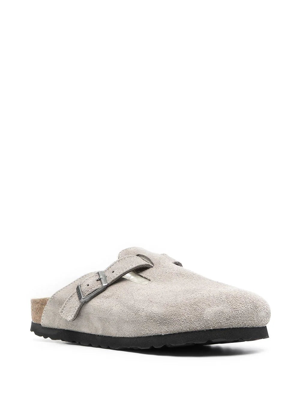 Grey sandals, front view