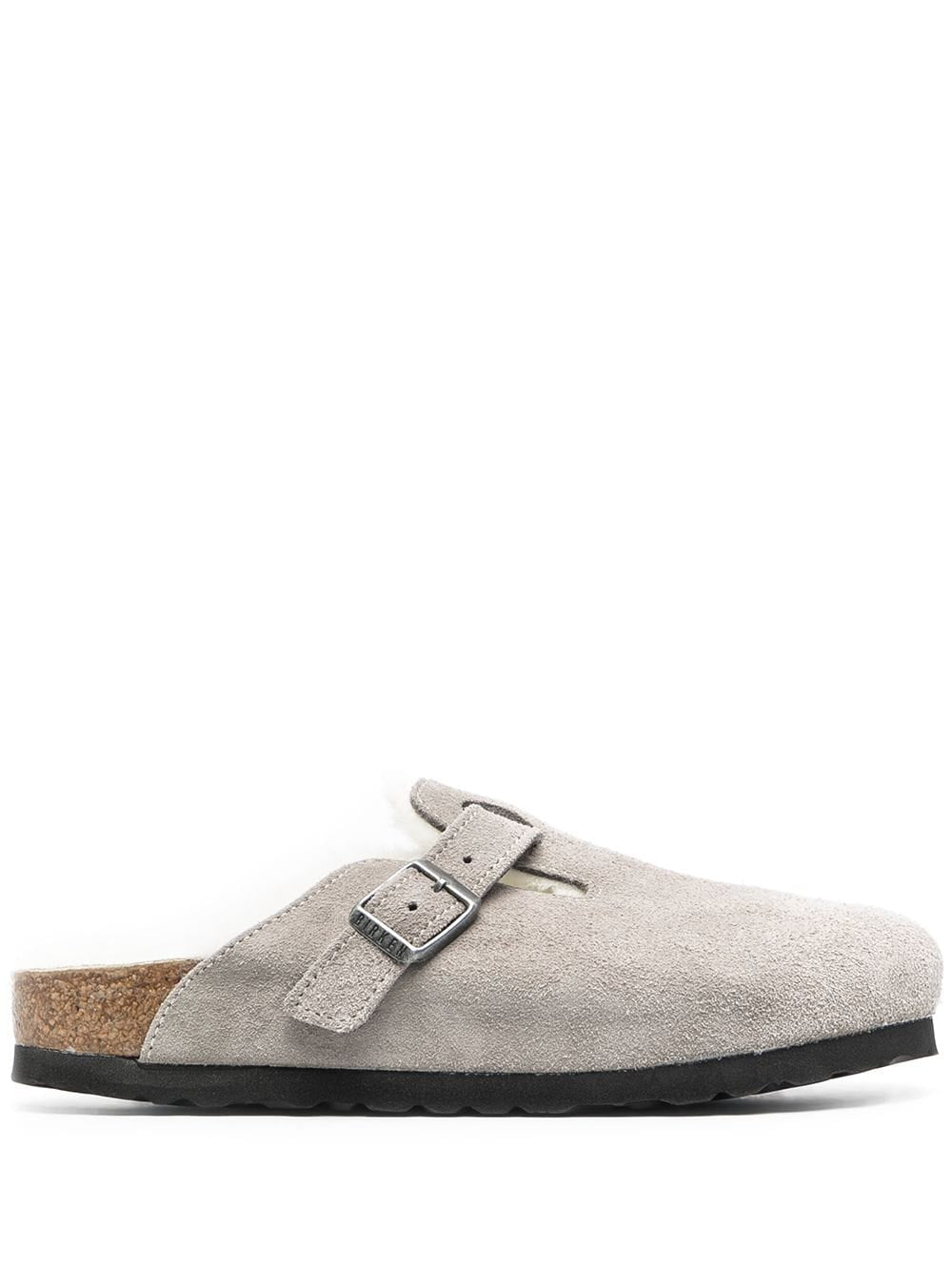Grey sandals, front view