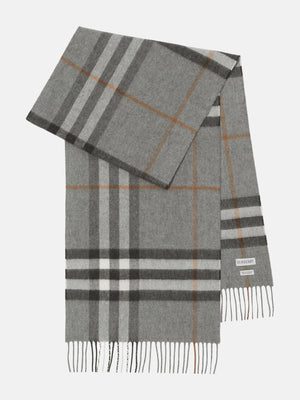 BURBERRY - Unisex Check Cashmere Scarf