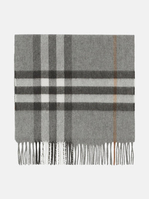 BURBERRY - Unisex Check Cashmere Scarf