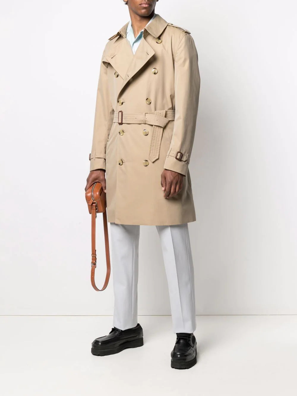 Burberry long coat mens deals
