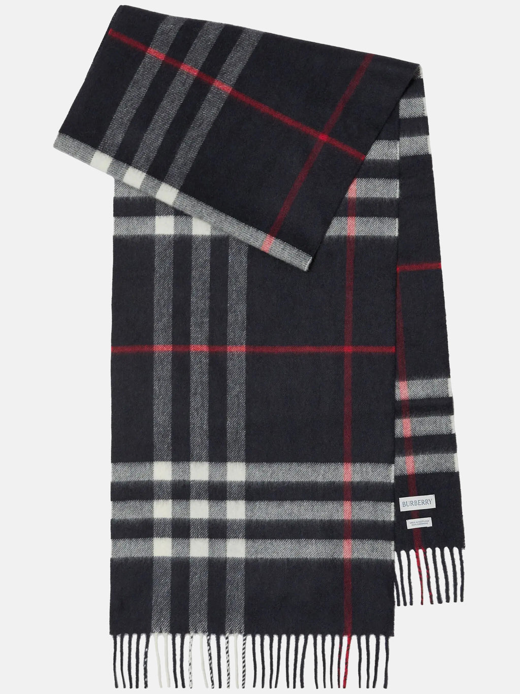 BURBERRY - Unisex Check Cashmere Scarf