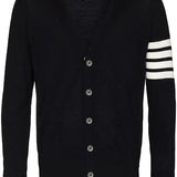 THOM BROWNE - Men Classic V-Neck Cardigan In Sustainable Fine Merino Wool