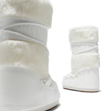 White boot, back view