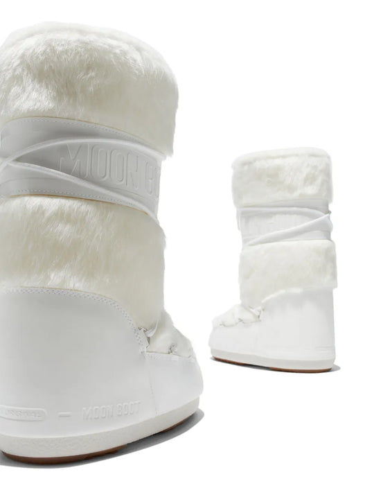White boot, back view