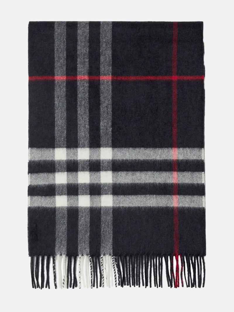 BURBERRY - Unisex Check Cashmere Scarf