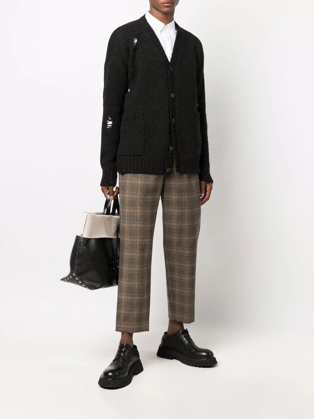 black cardigan,full body view