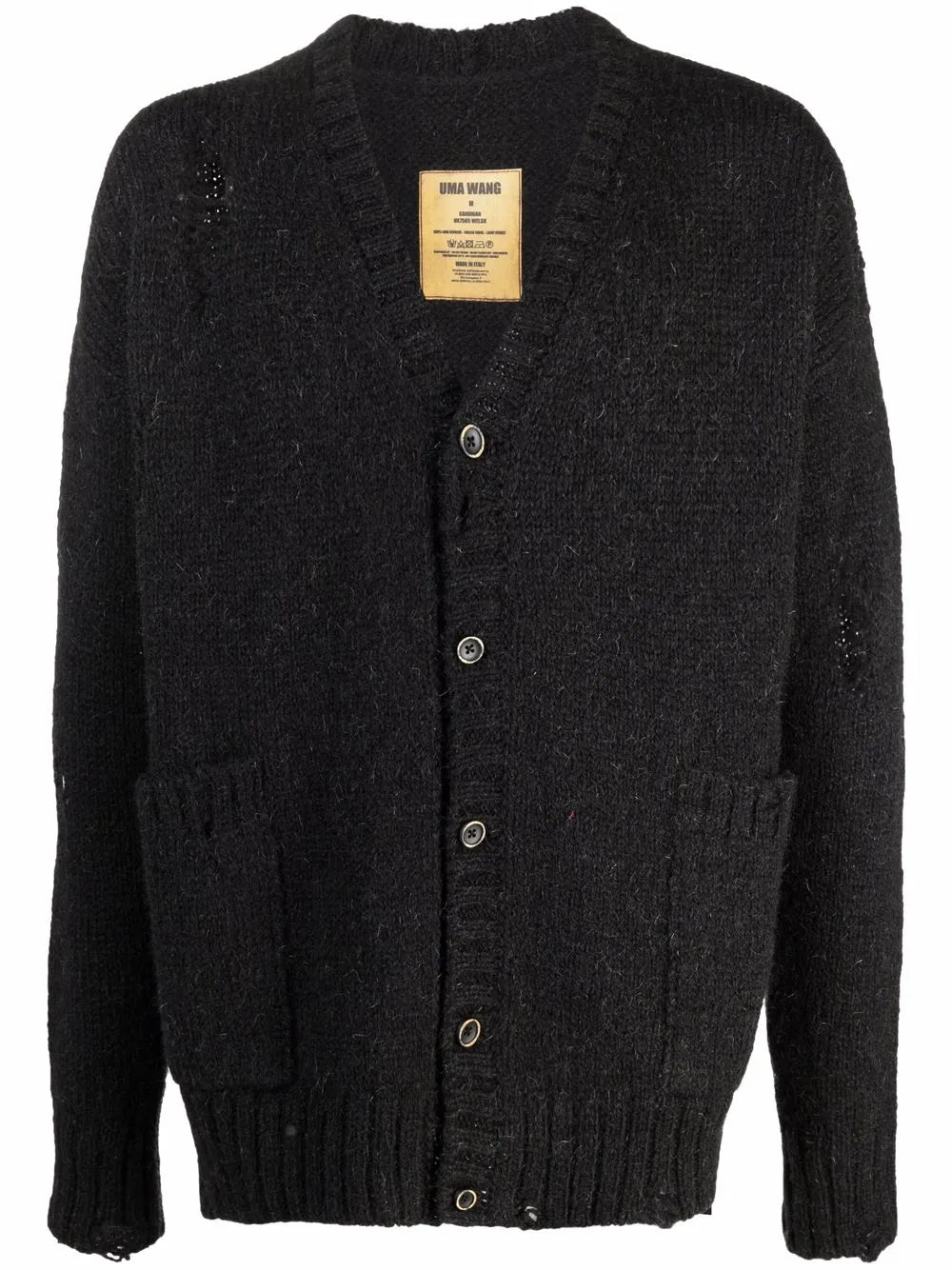 black cardigan,front view