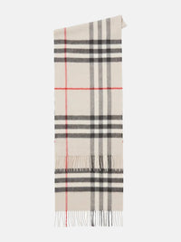 BURBERRY - Unisex Check Cashmere Scarf