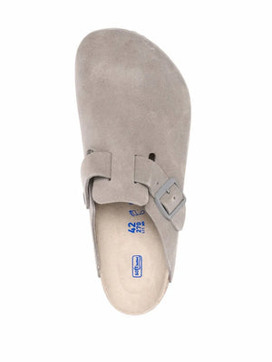 BIRKENSTOCK - Unisex Boston Soft Footbed Suede Leather Sandals