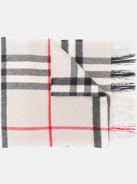 BURBERRY - Unisex Check Cashmere Scarf