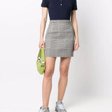 Navy shirt worn by a person, showing the shirt's fit