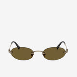 Brown eyewear, front view