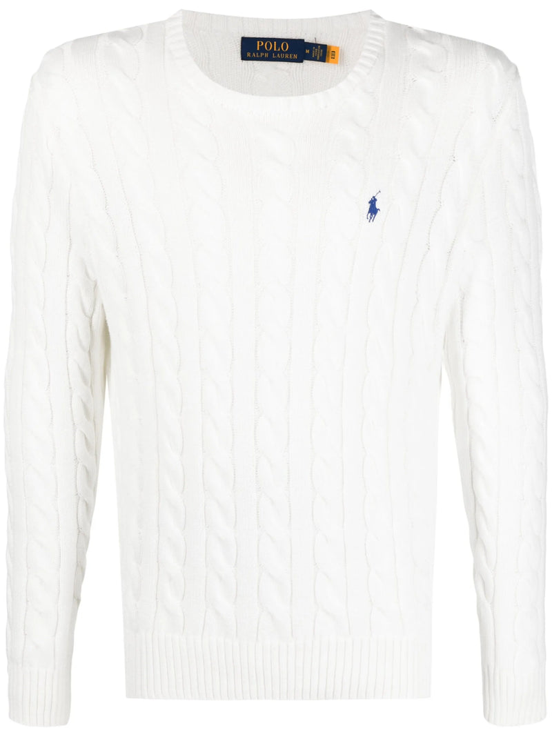 POLO RALPH LAUREN - Men Long Sleeve Cotton Cable Knit Crewneck Sweater