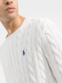 POLO RALPH LAUREN - Men Long Sleeve Cotton Cable Knit Crewneck Sweater