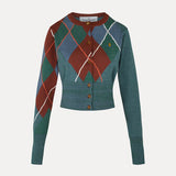 VIVIENNE WESTWOOD - Women Argyle Cropped  Cardi