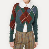 VIVIENNE WESTWOOD - Women Argyle Cropped  Cardi