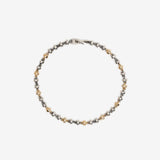 MAOR - Omni 4MM Bracelet In Silver And Yellow Gold With White Diamond Detail