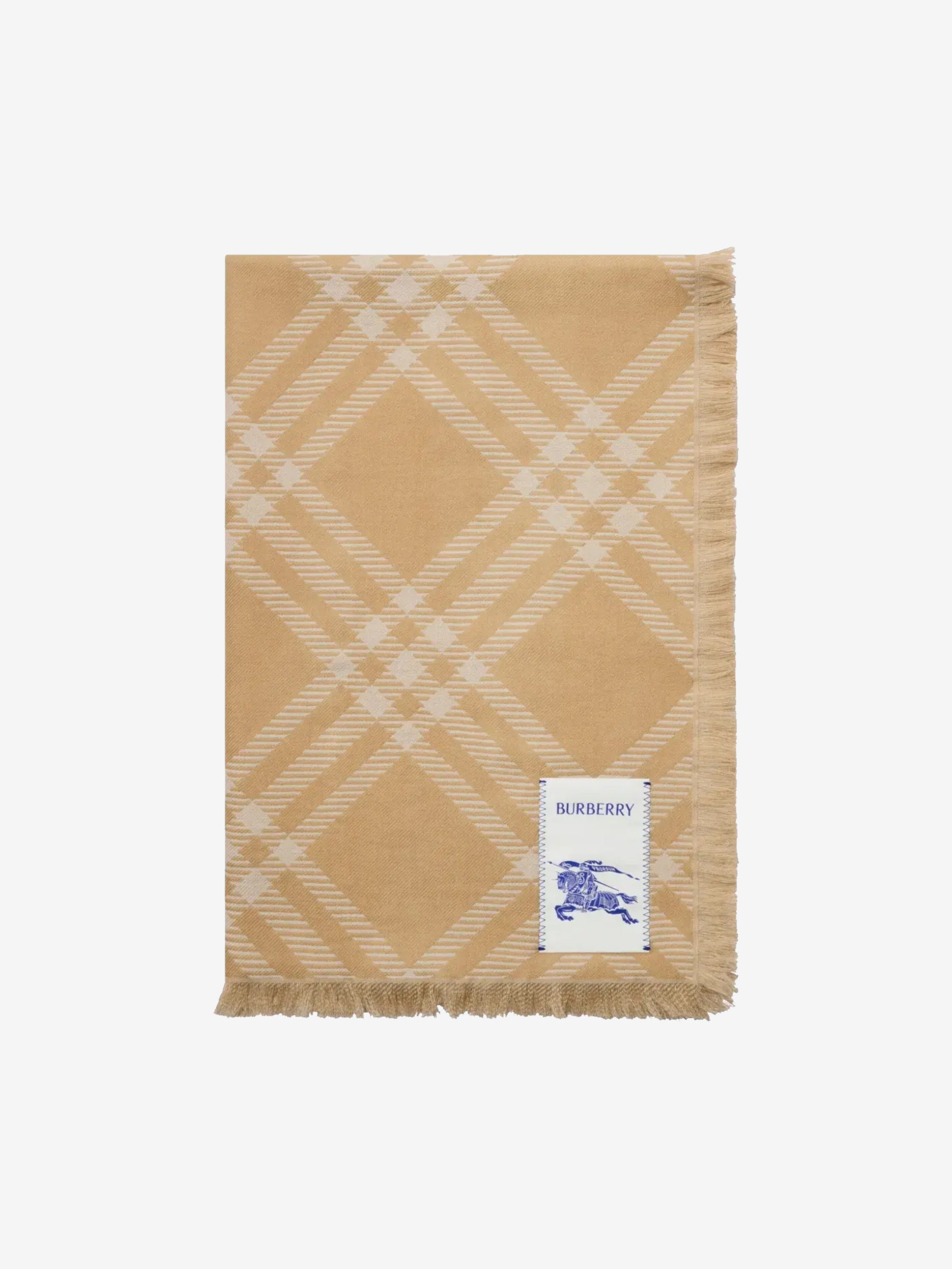 Tan scarf, back view