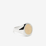 MAOR - Meek Ring Oval Top in Silver and Yellow Gold
