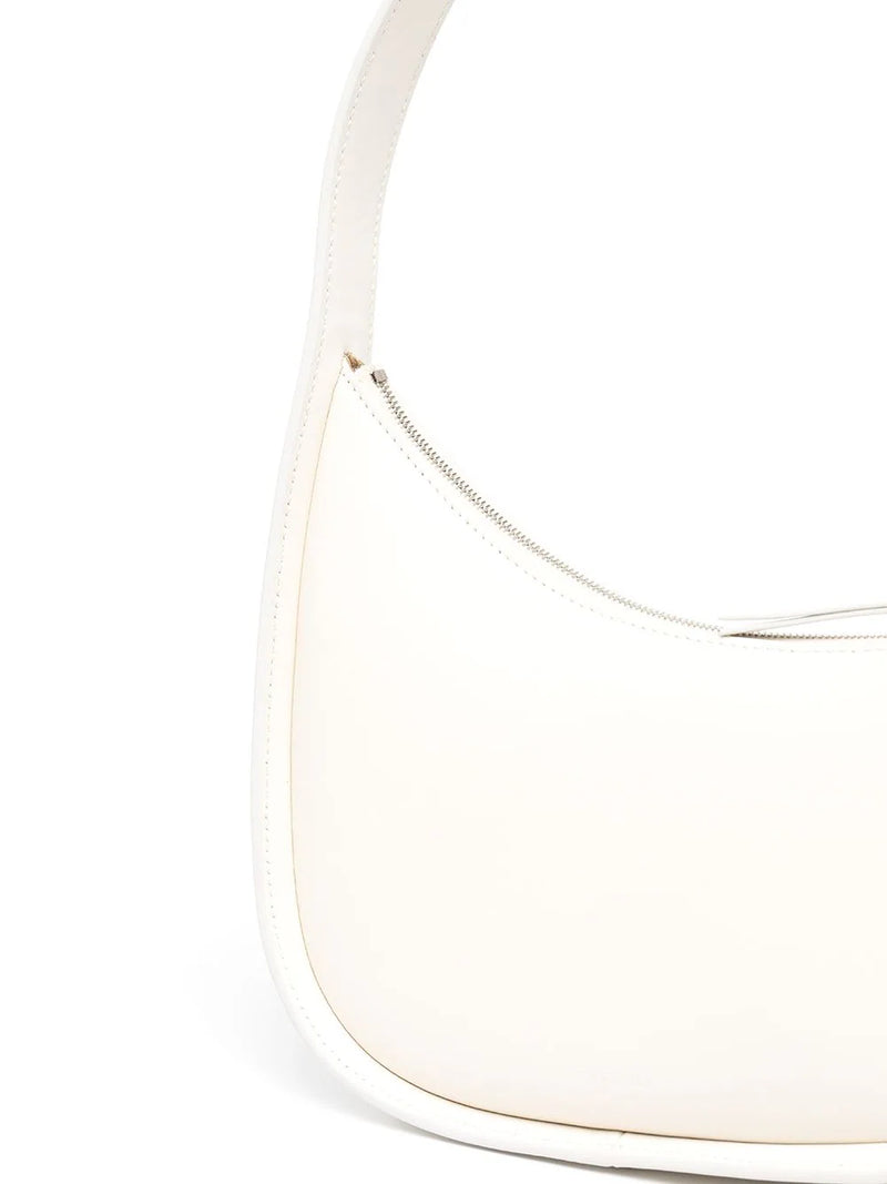 Half Moon Leather Shoulder Bag in White - The Row