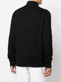 POLO RALPH LAUREN - Men Cable-Knit Cotton Quarter-Zip Sweater