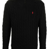 POLO RALPH LAUREN - Men Long-Sleeve Cotton Cable Knit 1/2 Zip Sweater