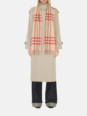 BURBERRY - Unisex Large Check Cashmere Scarf