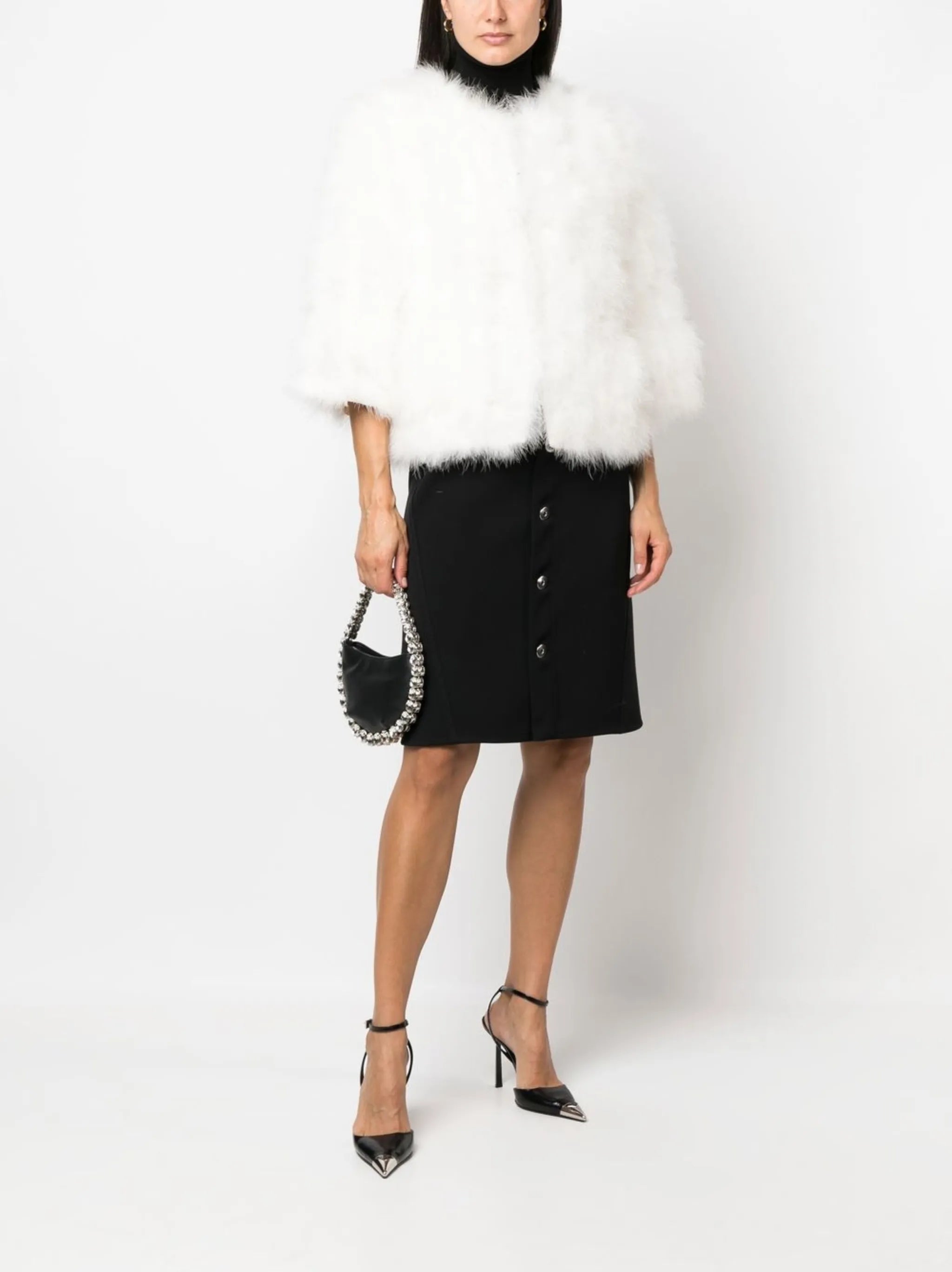 White coat, full body view