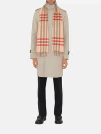 BURBERRY - Unisex Large Check Cashmere Scarf