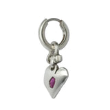 PARTS OF FOUR - Jazz's Solid Heart Earring (Extra Small, 0.2 CT, Ruby Slice, MA+RUB)