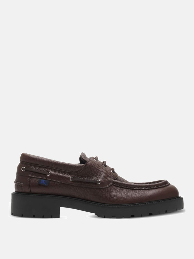 BURBERRY - Mens Leather Raft Boat Shoe