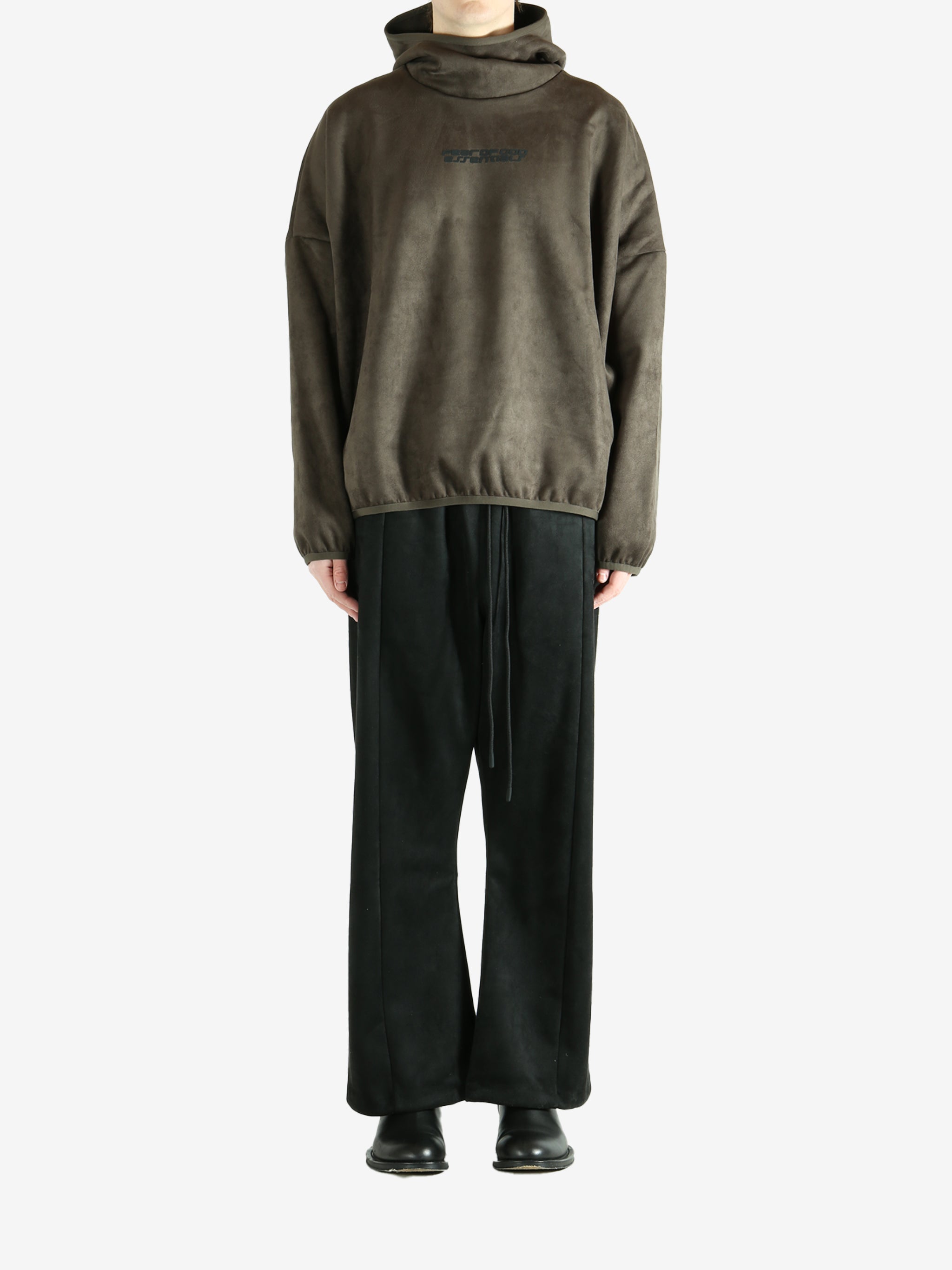 Green hoodie,full body view