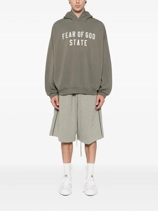 Grey hoodie,full body view