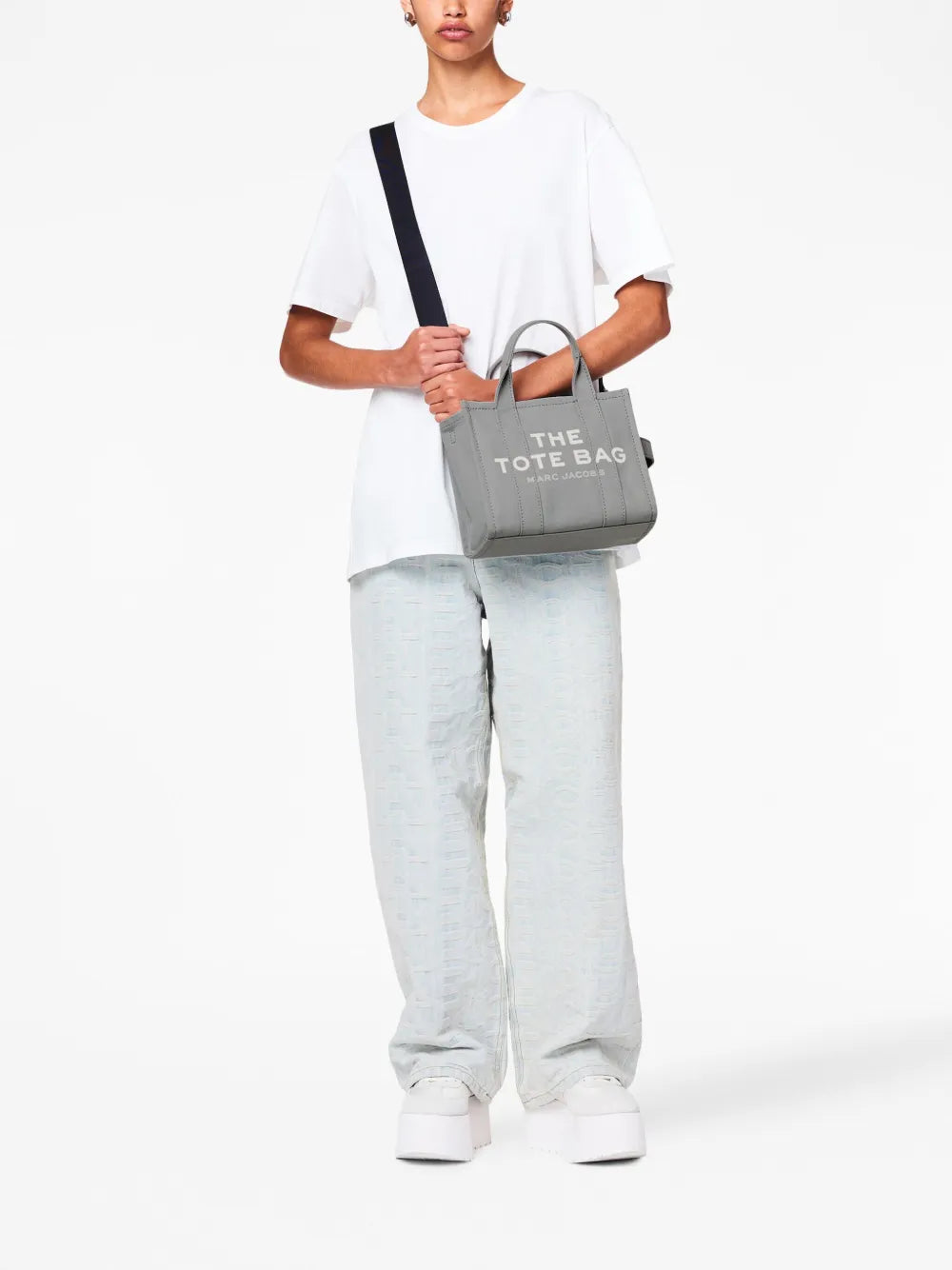 Grey bags,full body view