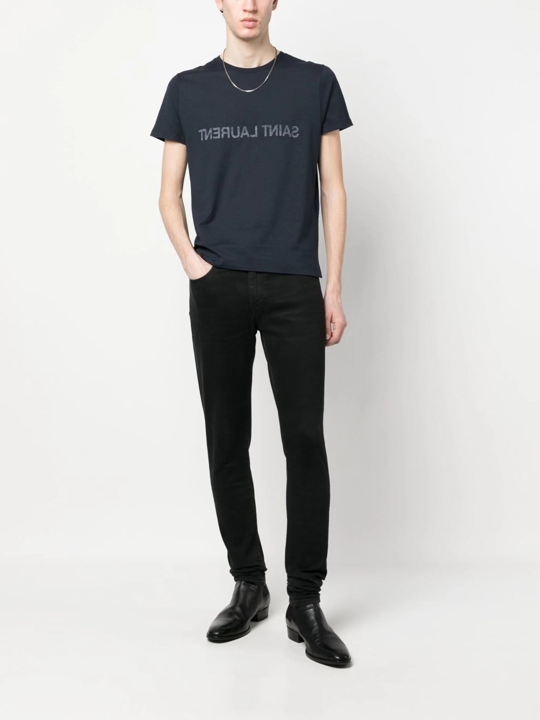 SAINT LAURENT - Men Round Neck T-shirt – Atelier New York SAINT LAURENT - Men Round Neck T-shirt – Atelier New York