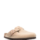 Tan sandals,side view