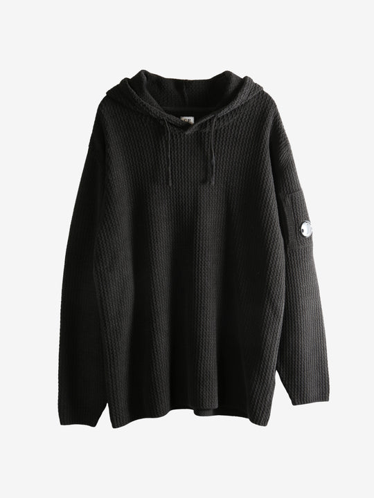 Black hoodie, front view