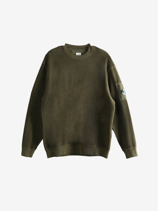 Green sweatshirt, front view