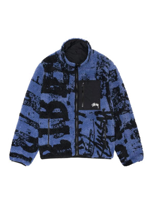 STUSSY - Men Sherpa Reversible Stamp Jacket