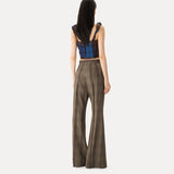 Tan pants, full body view