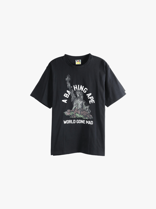 Black tee, front view