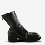 GUIDI - Men Thick Sole Leather Back Zip Mid Boots