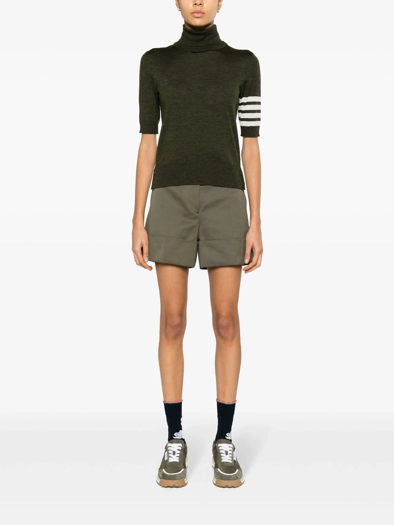 THOM BROWNE - Women Fit 2 - Sack Shorts In Cotton Twill