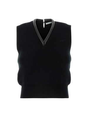 ALEXANDER WANG - Women Leather Tubular V-Neck Vest